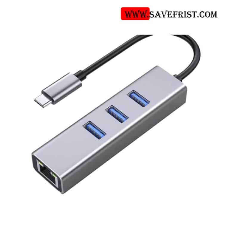 USB-C to RJ45 Gigabit Ethernet Adapter with 3 USB Ports